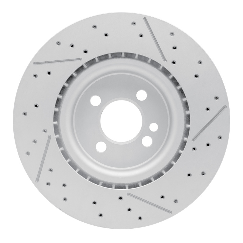 Mini Cooper Brake Rotor (1) - Front - R1 Concepts - GeoSPEC Coated + Drilled & Slotted - `09-`14
